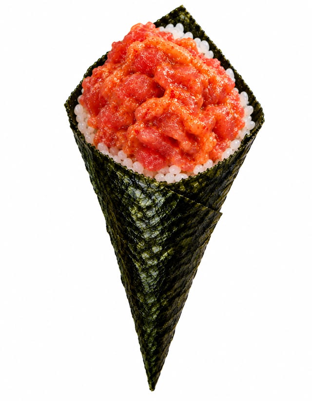 Spicy Tuna Hand Roll.