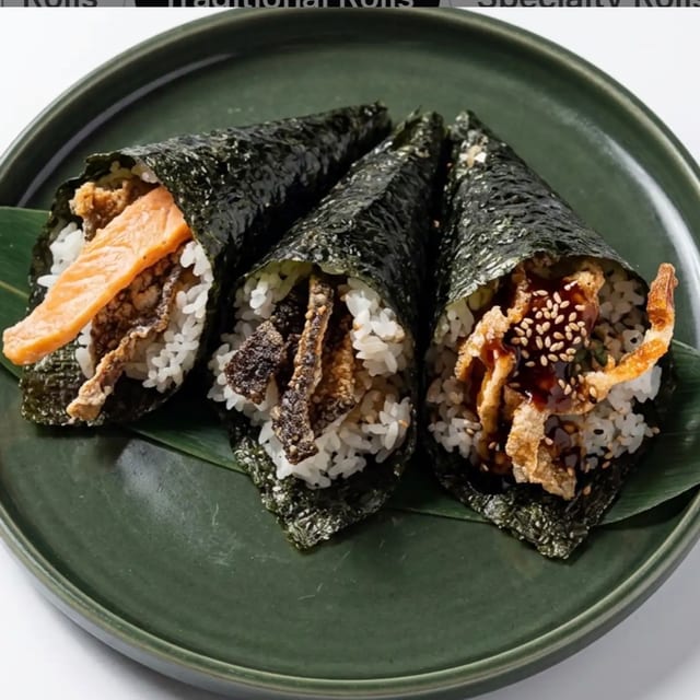 Salmon Skin Hand Roll.