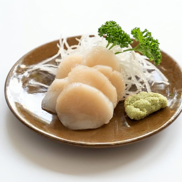 Scallop Sashimi.
